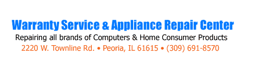 Warranty Service & Appliance Repair Center (309) 691-8570